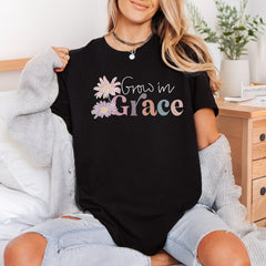 Grow Grace Daisy Boho Christian Faith Ready to Press DTF Transfer for Dtf