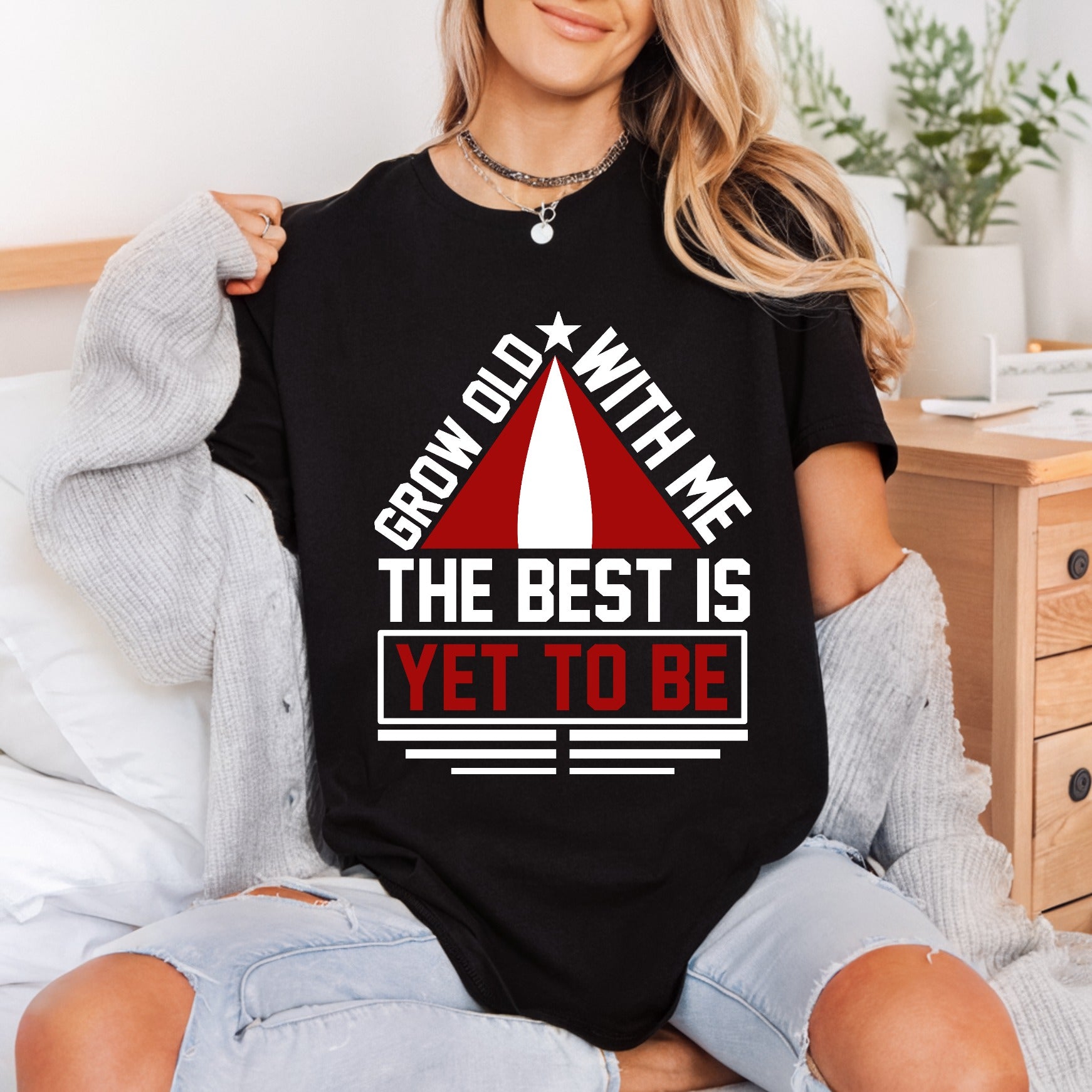 Grow Old Quote Retro Retro Aesthetic Ready to Press DTF Transfer for Dtf
