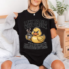 Grumpy Duck Coffee Sarcastic Funny Sarcastic Ready to Press DTF Transfer for Dtf