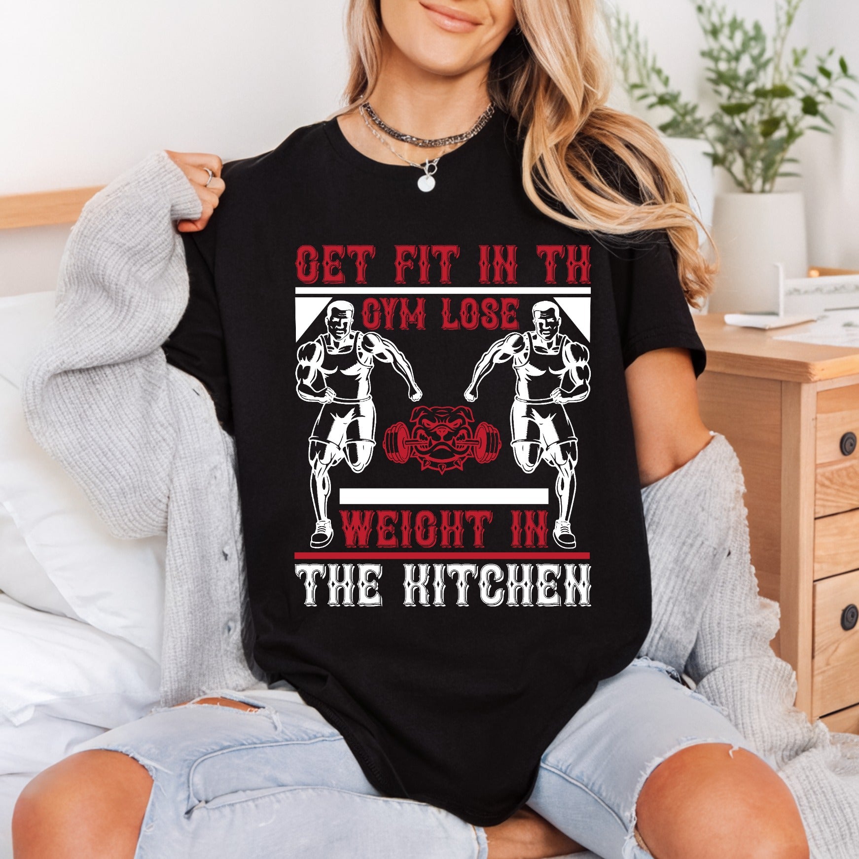 Gym Motivation Bulldog Fitness Funny Sarcastic Ready to Press DTF Transfer for Dtf
