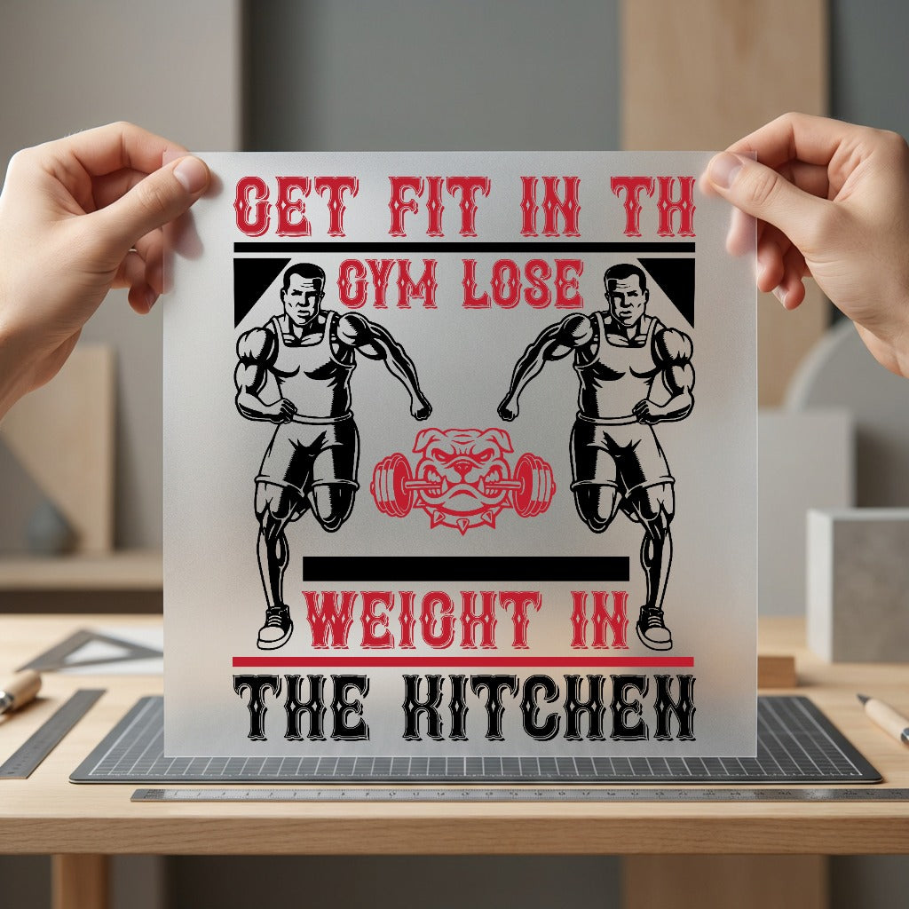 Gym Motivation Bulldog Fitness Funny Sarcastic Ready to Press DTF Transfer for Dtf