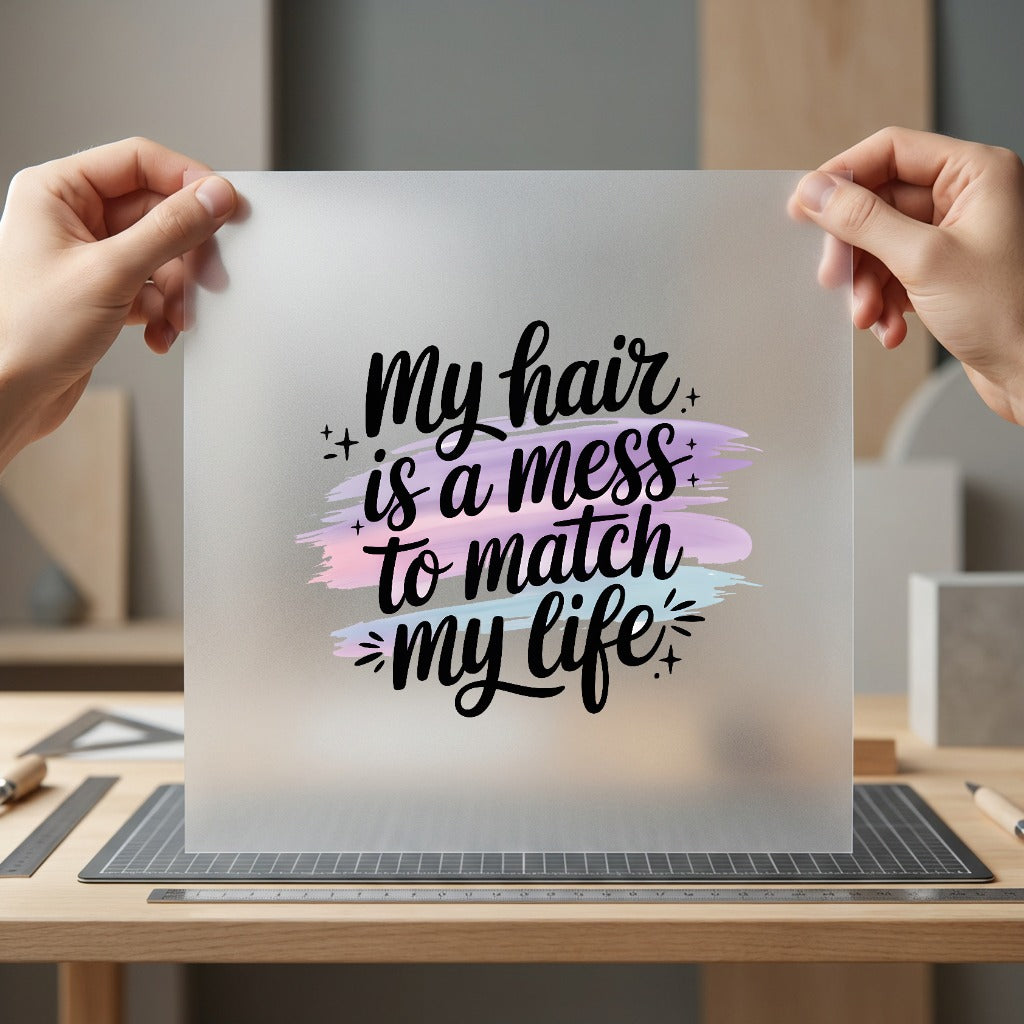 Hair Mess Humorous Diy Mom Funny Ready to Press DTF Transfer for Dtf