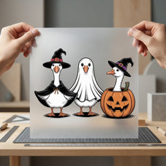 Halloween Ducks Spooky Diy Halloween Fall Ready to Press DTF Transfer for Dtf