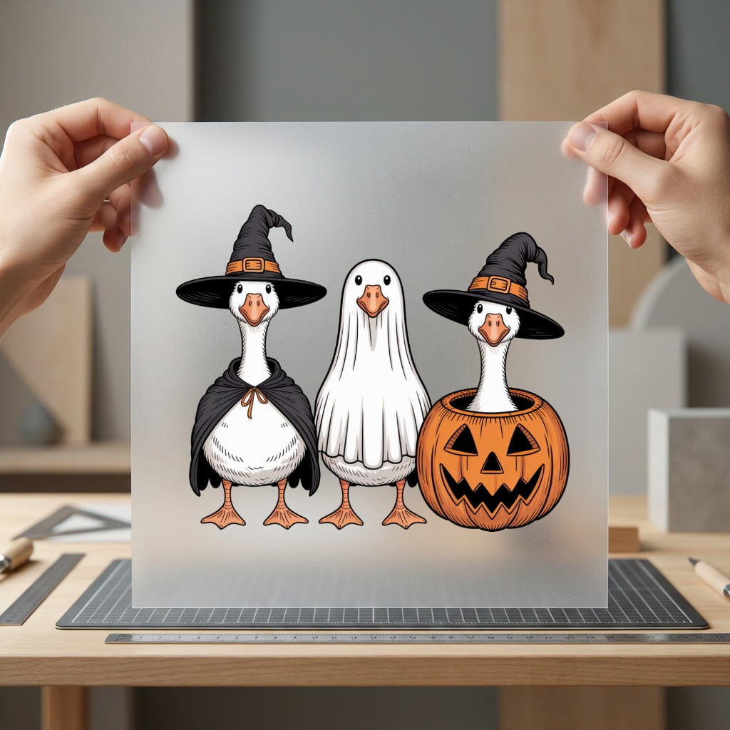 Halloween Geese Spooky Diy Halloween Funny Ready to Press DTF Transfer for Dtf