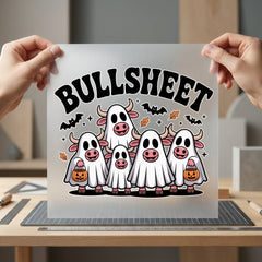 Halloween Ghost Cow Bullsheet Halloween Funny Ready to Press DTF Transfer for Dtf
