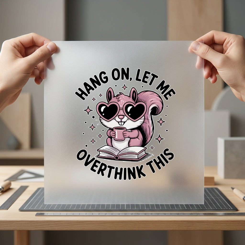 Hang Let Overthink Squirrel Funny Sarcastic Ready to Press DTF Transfer for Dtf