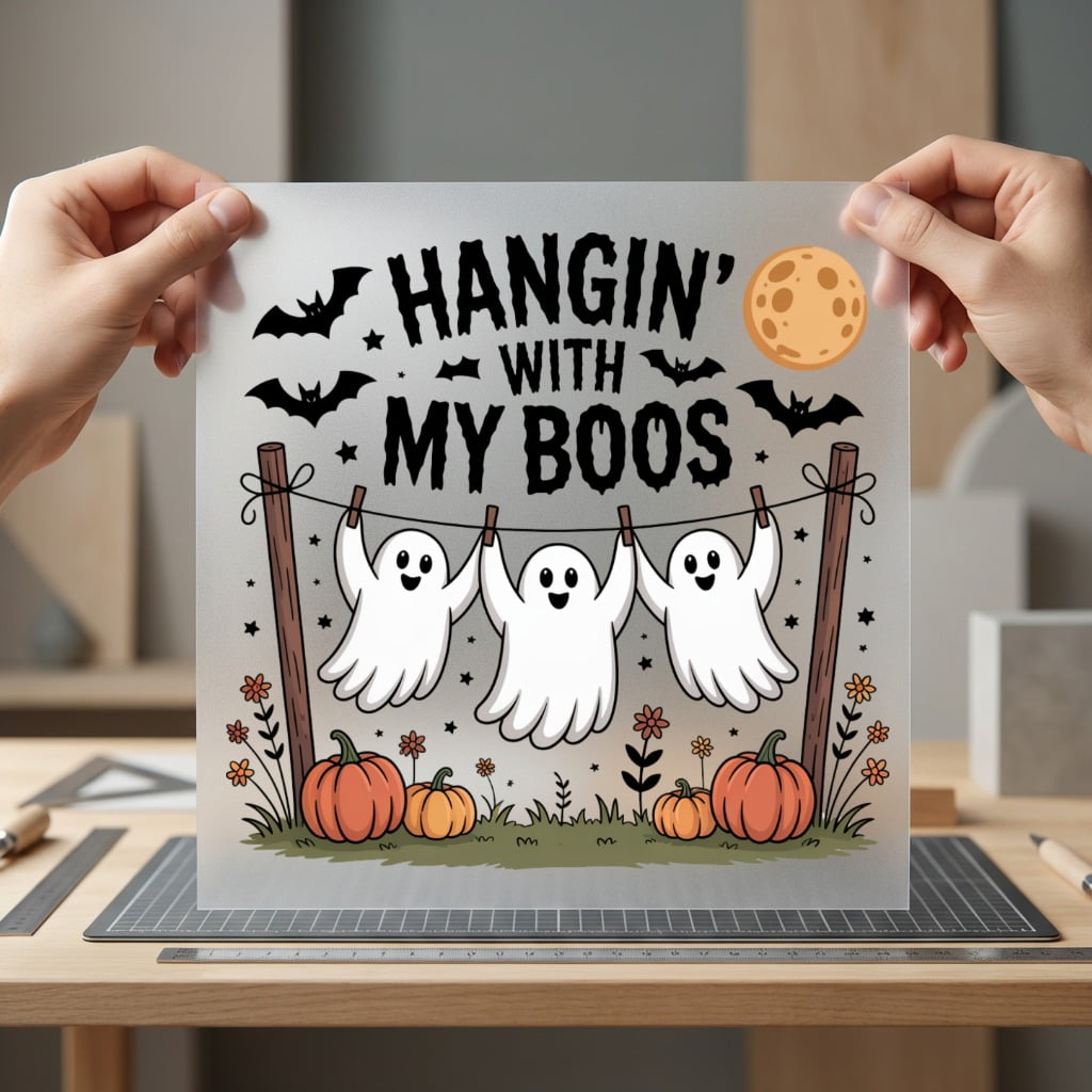 Hanging Boos Halloween Spooky Halloween Autumn Ready to Press DTF Transfer for Dtf