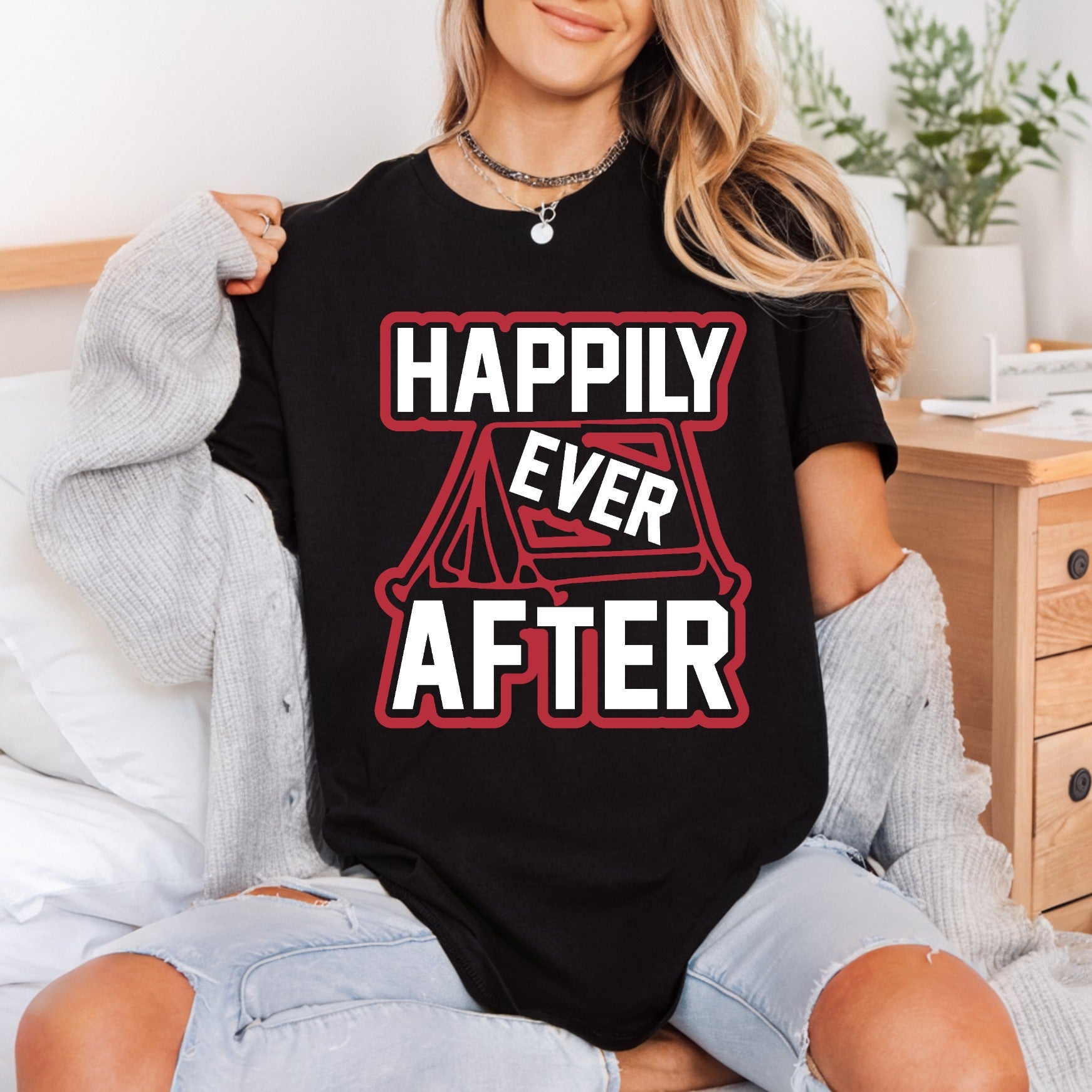 Happily Ever After Camping Aesthetic Camping Ready to Press DTF Transfer for Dtf