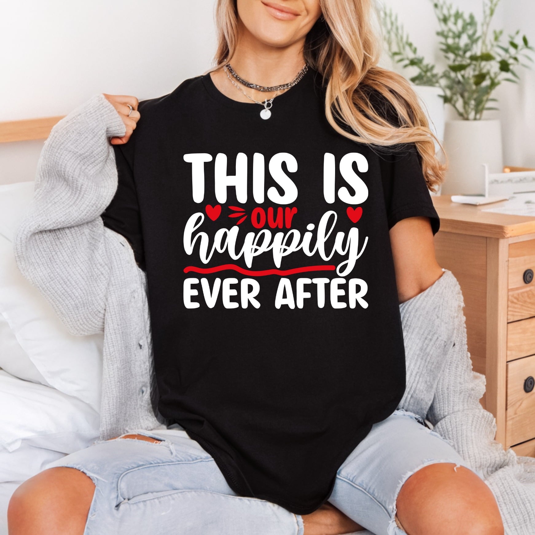 Happily Ever After Romantic Valentine Ready to Press DTF Transfer for Dtf