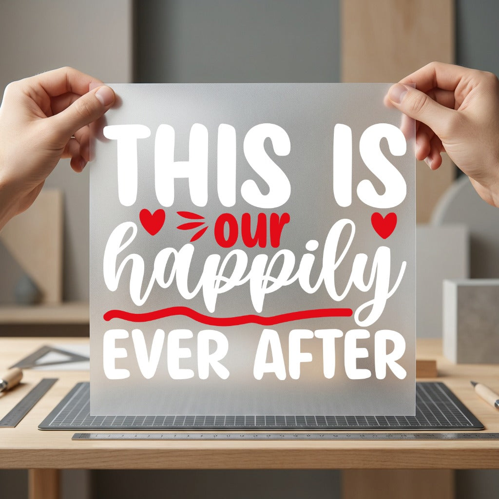 Happily Ever After Romantic Valentine Ready to Press DTF Transfer for Dtf
