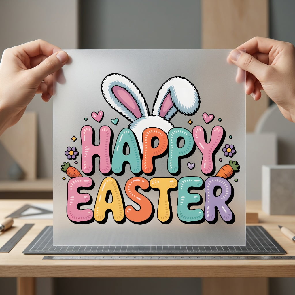 Happy Easter Bunny Carrots Easter Aesthetic Ready to Press DTF Transfer for Dtf