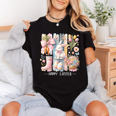 Happy Easter Bunny Carrots Easter Spring Ready to Press DTF Transfer for Dtf