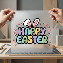 Happy Easter Bunny Ears Easter Aesthetic Ready to Press DTF Transfer for Dtf