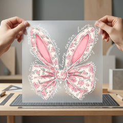Happy Easter Bunny Ears Easter Spring Ready to Press DTF Transfer for Dtf
