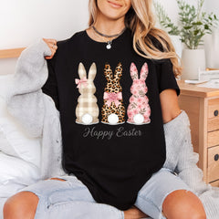 Happy Easter Leopard Bunny Easter Spring Ready to Press DTF Transfer for Dtf