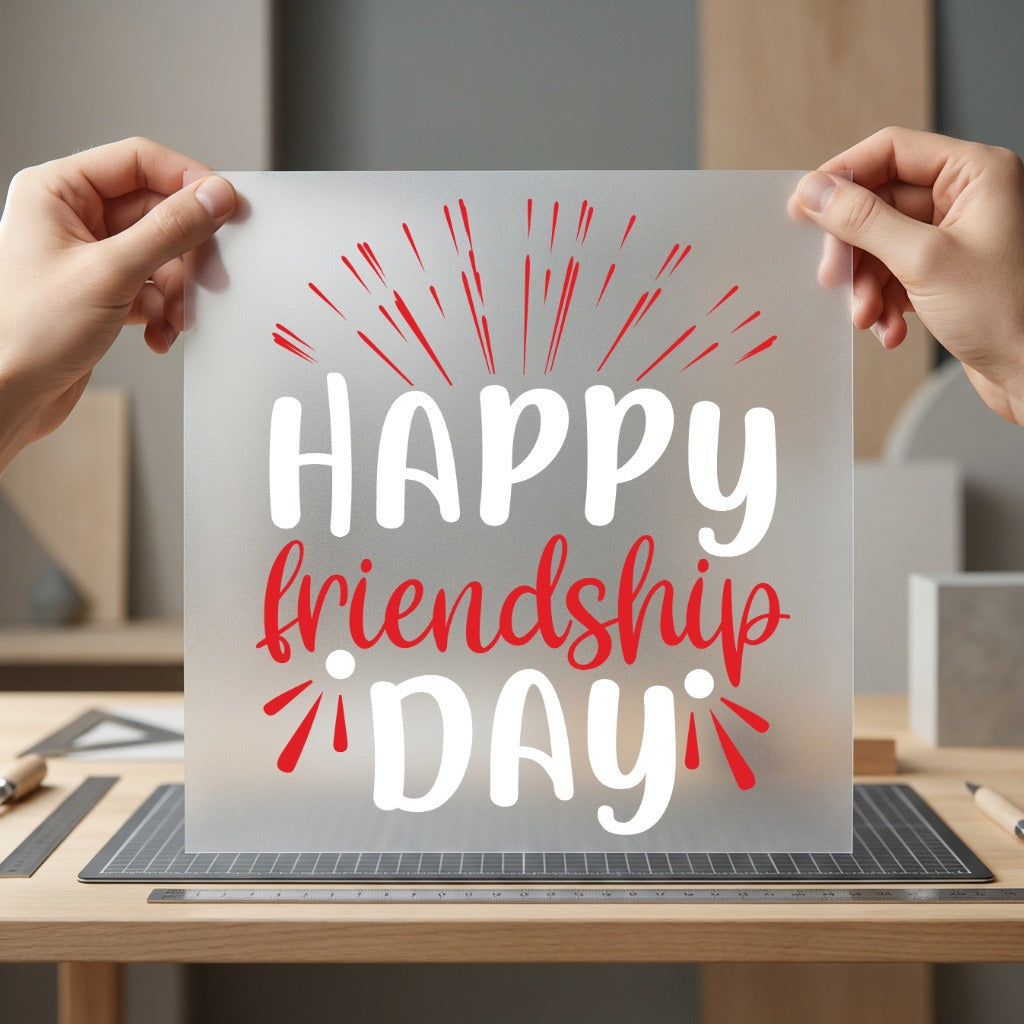 Happy Friendship Day Celebration Cute Quotes Collection Good Vibes Collection Ready to Press DTF Transfer for Dtf