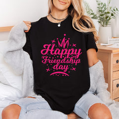 Happy Friendship Day Crowns Couples Collection Family & Relationships Collection Ready to Press DTF Transfer for Dtf