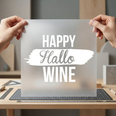 Happy Hallo Wine Spooky Halloween Vintage Ready to Press DTF Transfer for Dtf