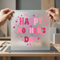 Happy Mother Day Hearts Mom Retro Ready to Press DTF Transfer for Dtf