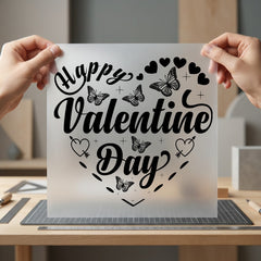Happy Valentine Day Butterfly Valentine Butterfly Ready to Press DTF Transfer for Dtf