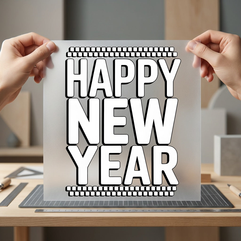 Happy Year Celebration Diy Aesthetic Ready to Press DTF Transfer for Dtf