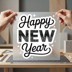 Happy Year Celebration Diy Christmas Aesthetic Ready to Press DTF Transfer for Dtf