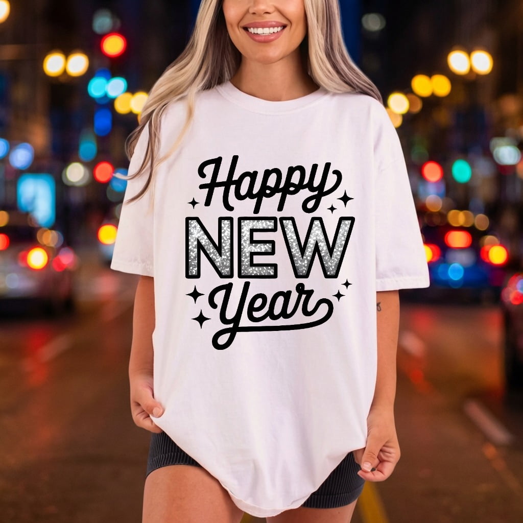 Happy Year Celebration Diy Christmas Aesthetic Ready to Press DTF Transfer for Dtf