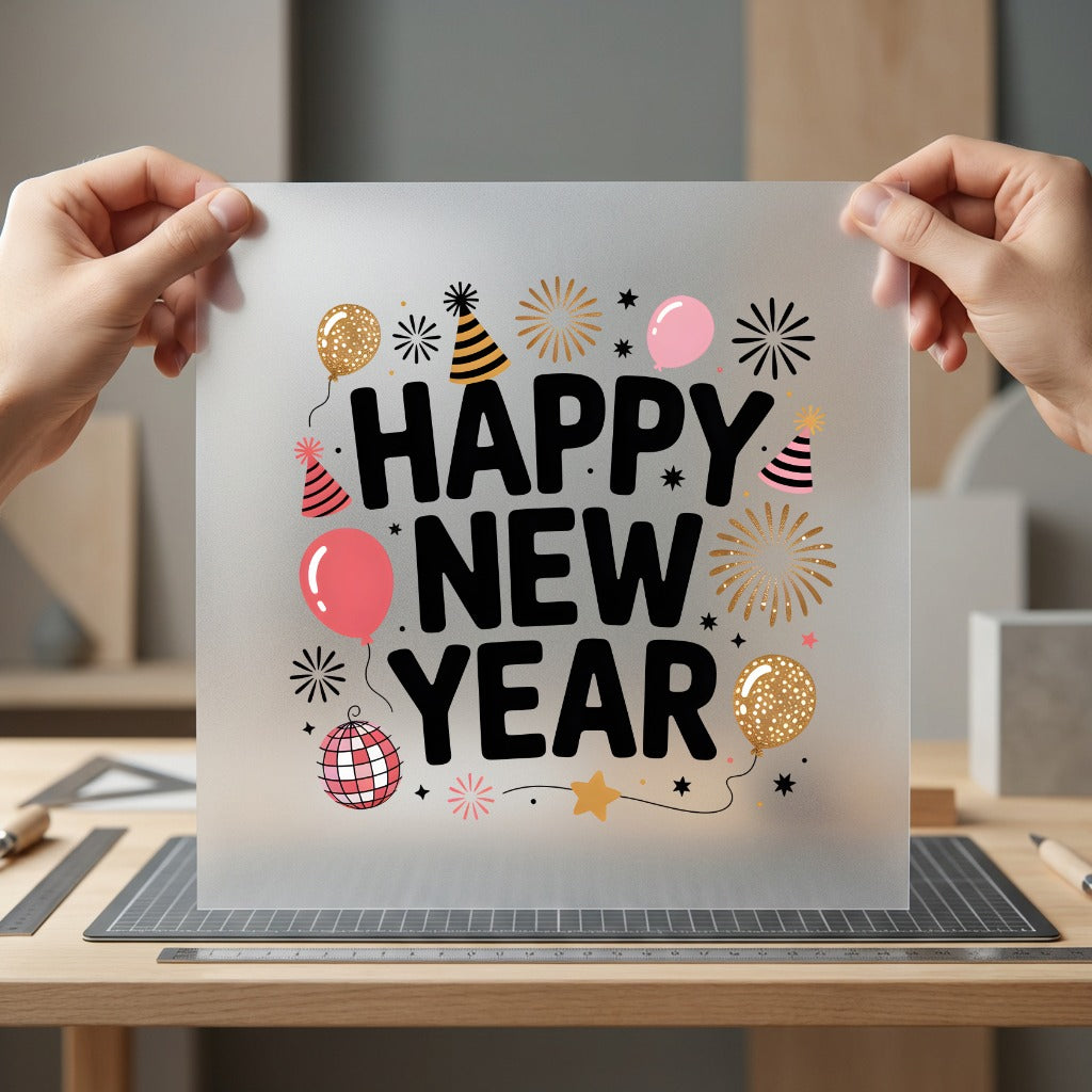 Happy Year Celebration Festivity Positive Vibes Collection Good Vibes Collection Ready to Press DTF Transfer for Dtf