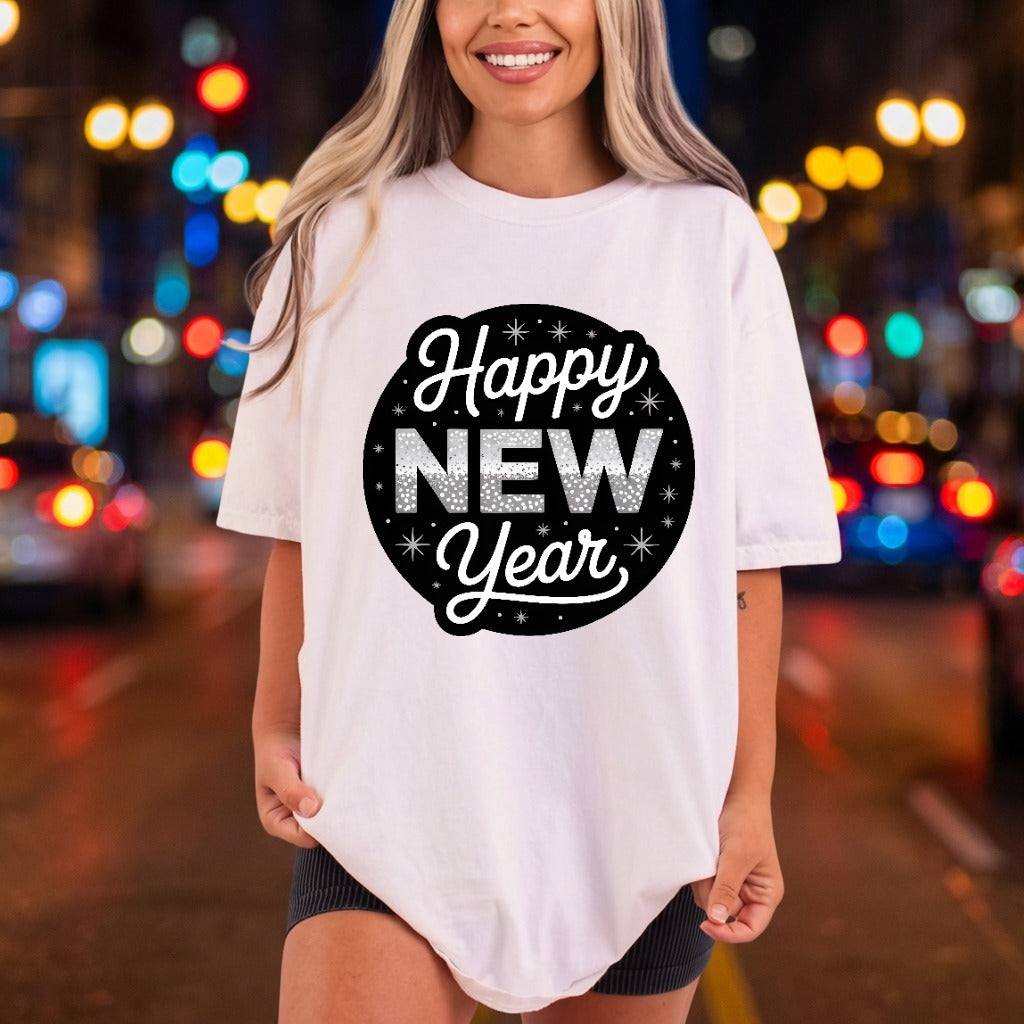 Happy Year Celebration Sparkling Christmas Aesthetic Ready to Press DTF Transfer for Dtf