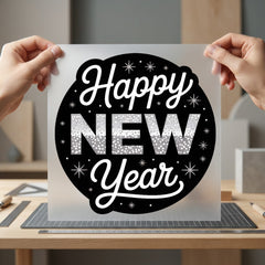 Happy Year Celebration Sparkling Christmas Aesthetic Ready to Press DTF Transfer for Dtf