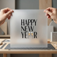 Happy Year Champagne Glasses Food & Drink Culture Collection Cocktail Culture Collection Ready to Press DTF Transfer for Dtf