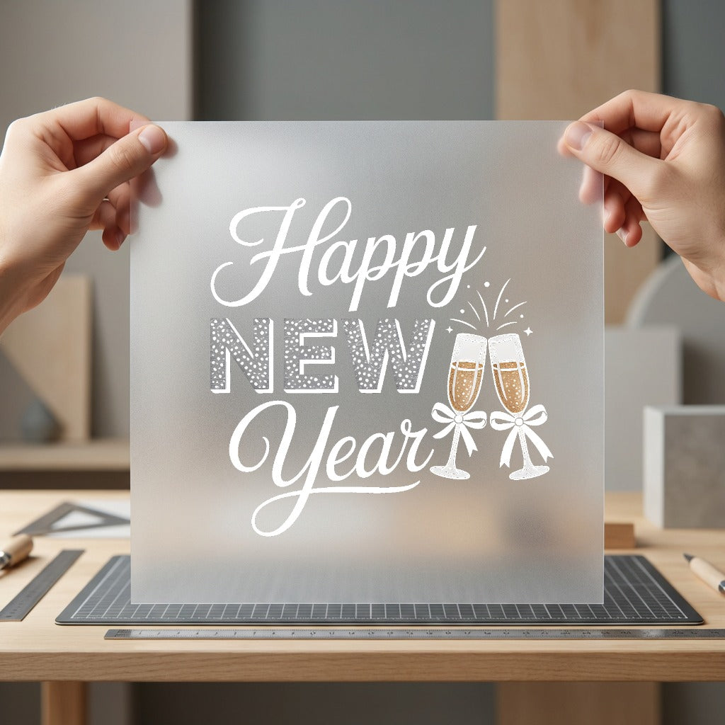Happy Year Cheers Celebration Christmas Ready to Press DTF Transfer for Dtf