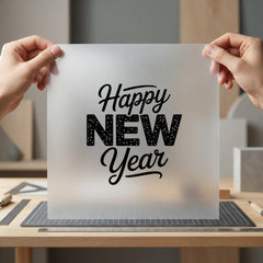 Happy Year Festive Script Christmas Aesthetic Ready to Press DTF Transfer for Dtf