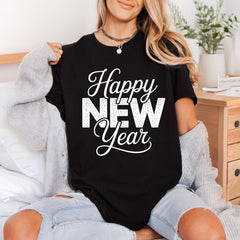 Happy Year Grunge Script Christmas Aesthetic Ready to Press DTF Transfer for Dtf