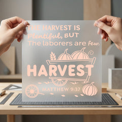 Harvest Plentiful Script Fall Christian Faith Ready to Press DTF Transfer for Dtf