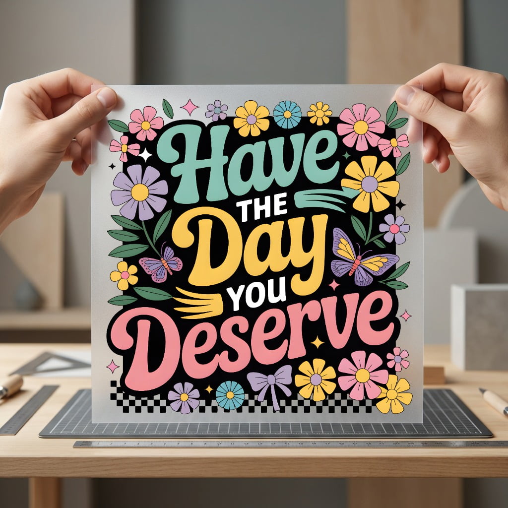 Have Day You Deserve Retro Floral Ready to Press DTF Transfer for Dtf