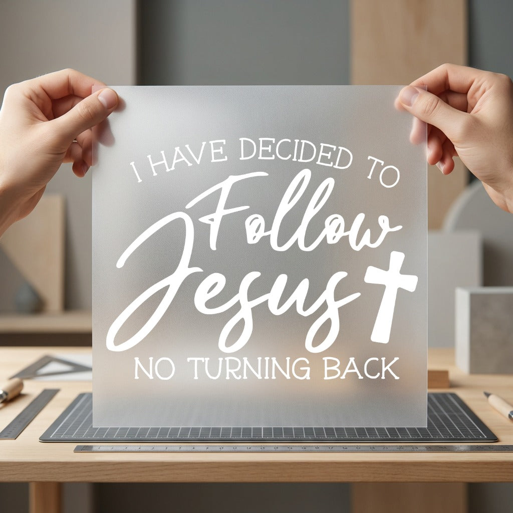 Have Decided Follow Jesus Christian Faith Ready to Press DTF Transfer for Dtf