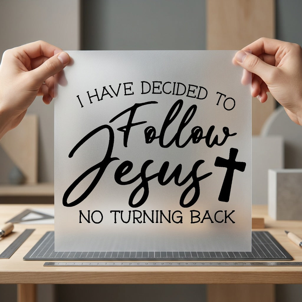 Have Decided Follow Jesus Christian Faith Ready to Press DTF Transfer for Dtf