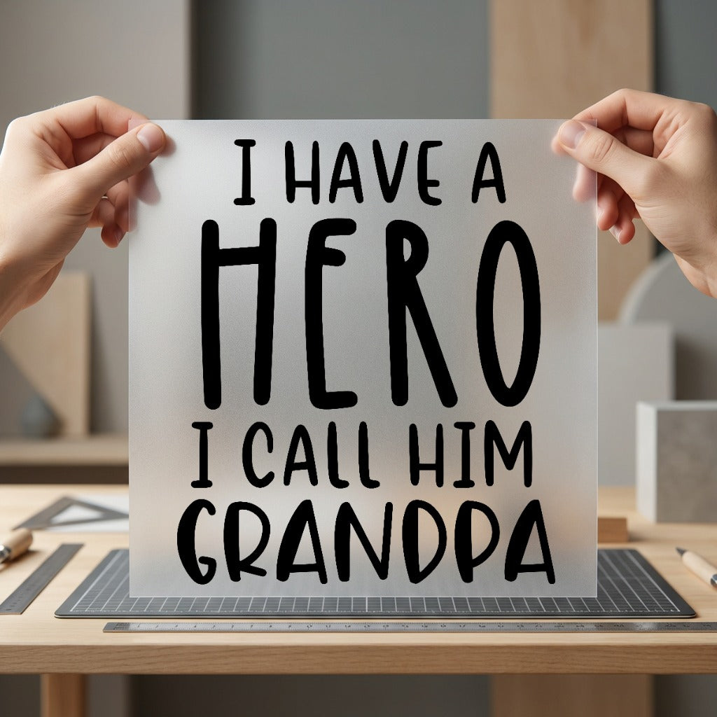Have Hero Call Him Grandpa Ready to Press DTF Transfer for Dtf