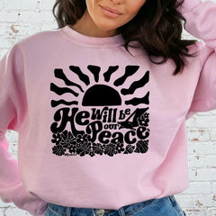 He Will Be Our Peace | Isaiah 9:6 Scripture Sweatshirt - Luckets.com