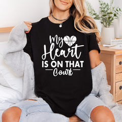 Heart Court Basketball Mom Mom Fitness Ready to Press DTF Transfer for Dtf