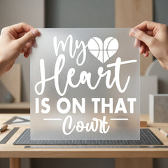 Heart Court Basketball Mom Mom Fitness Ready to Press DTF Transfer for Dtf