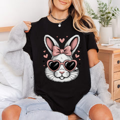 Heart Sunglasses Bunny Kawaii Easter Valentine Ready to Press DTF Transfer for Dtf