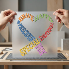 Heart Words Retro Fun Valentine Vintage Ready to Press DTF Transfer for Dtf