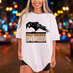 Hello Darkness Old Friend Halloween Vintage Ready to Press DTF Transfer for Dtf