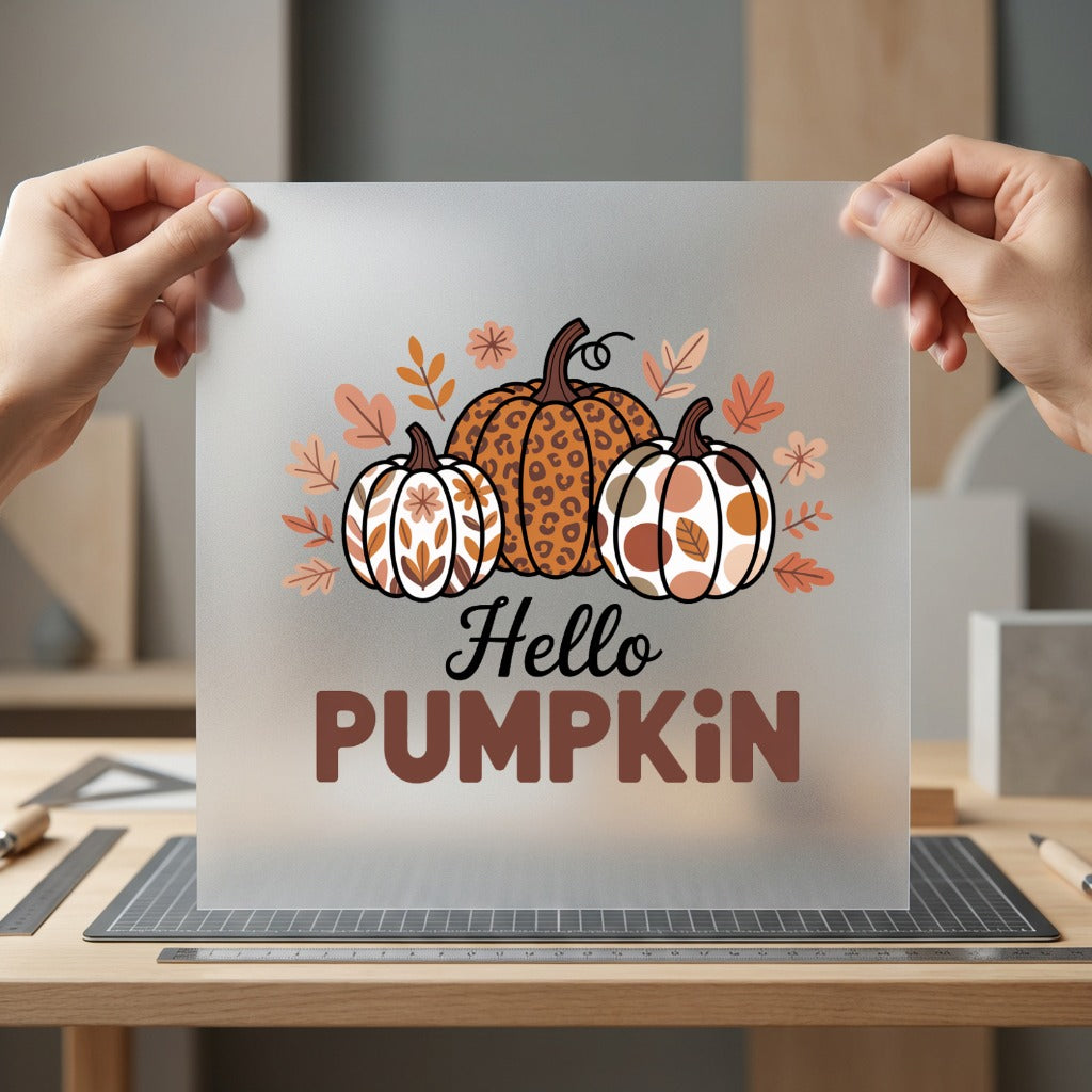 Hello Pumpkin Patch Autumn Thanksgiving Autumn Ready to Press DTF Transfer for Dtf