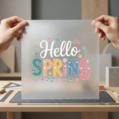 Hello Spring Floral Pastel Spring Floral Ready to Press DTF Transfer for Dtf