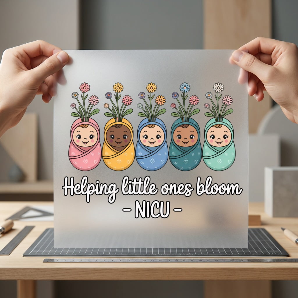 Helping Little Ones Bloom Mom Nurse Ready to Press DTF Transfer for Dtf