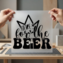 Here Beer Crown Party Foodie Quotes Collection Food & Drink Culture Collection Ready to Press DTF Transfer for Dtf