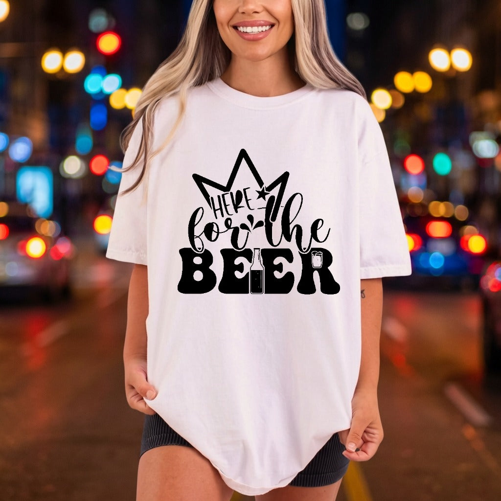 Here Beer Crown Party Foodie Quotes Collection Food & Drink Culture Collection Ready to Press DTF Transfer for Dtf
